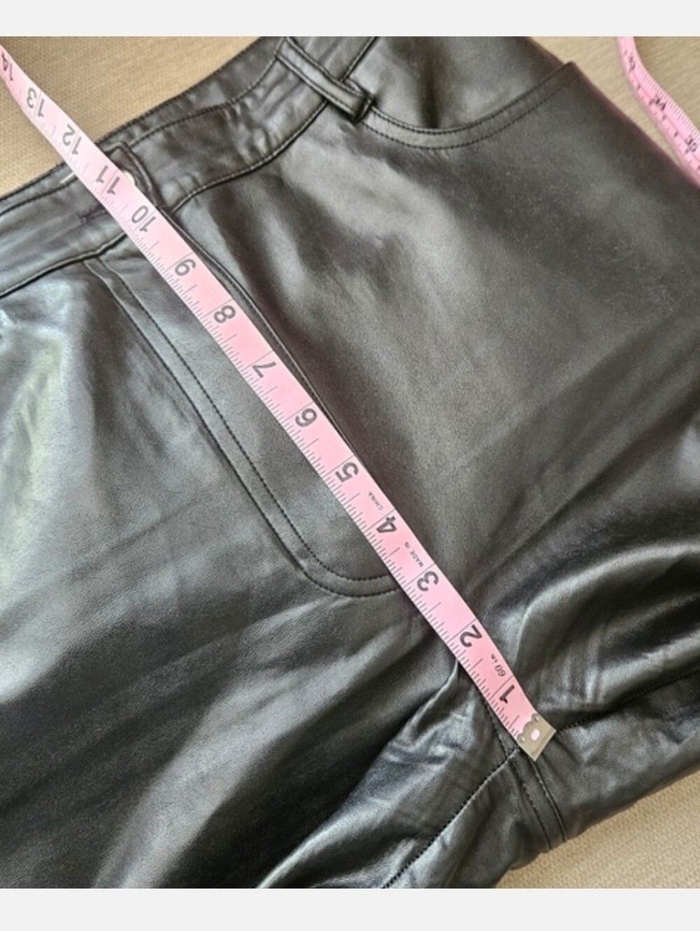Aritzia Wilfred Melina Pants Black Faux Leather Straight Leg Pleather - Picture 15 of 16